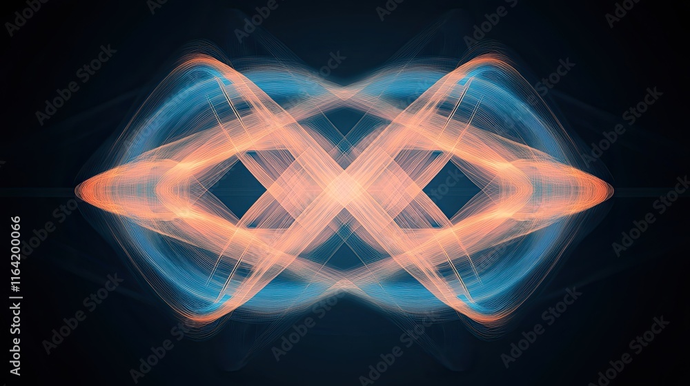 Poster vivid light patterns intertwine in a dynamic display of color against a dark backdrop, creating an a