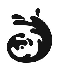 Swirling water flowing liquid doodle