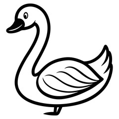 silhouette of a swan