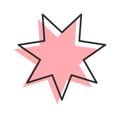 Star shape groovy minimal element