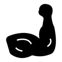 Tricep Vector Glyph Icon Design