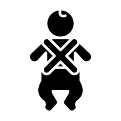 Seat Belt Vector Glyph Icon Design