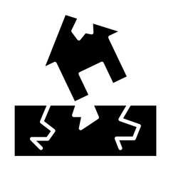 Catastrophe Vector Glyph Icon Design