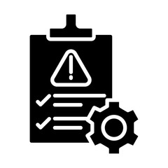 Risk Management Vector Glyph Icon Design