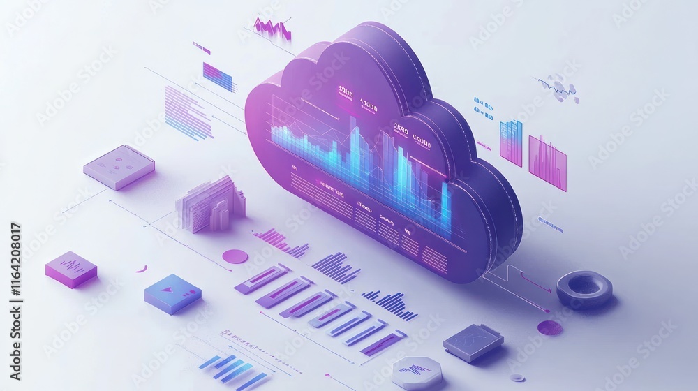 Poster cloud computing data analysis dashboard.