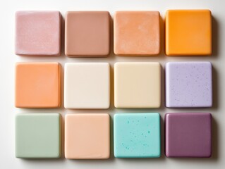Fototapeta premium Discover the charm of 'Vintage Pastel Color Palette A nostalgic pastel palette inspired by vintage styles and tones' in this curated collection of soft, muted hues Perfect for graphic design
