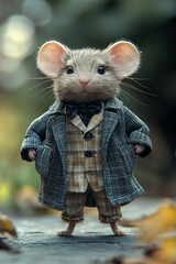 Animals wearing fashionable clothes