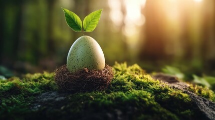 Discover the magic of a nature-themed egg hunt with eco-friendly eggs made from natural materials, blending seamlessly with the environment, promoting sustainability and respect for nature Experience