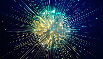 Colorful explosion of colors creating a vibrant burst against a black backdrop