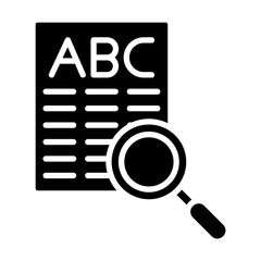 Spell Check Vector Glyph Icon Design