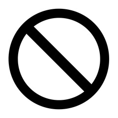 Prohibited Sign Vector Glyph Icon Design