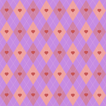 Valentine's day Argile Seamless Pattern with repeating Hearts. Digital paper. Scrapbook paper.