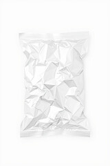 Empty transparent plastic food packaging bag