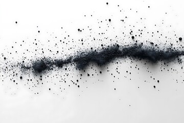 Fototapeta premium Abstract Black Ink Splashes on White Background