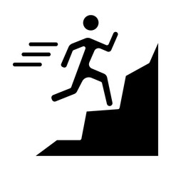 Trail Running Vector Glyph Icon Design