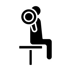 Calf Raise Vector Glyph Icon Design