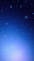 Fototapeta premium A tranquil winter evening is highlighted by soft blue hues as snowflakes drift gracefully from the sky, creating a serene and magical atmosphere