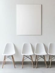 White Chairs and Blank Canvas Await Visitors
