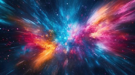 Fototapeta premium Vibrant Cosmic Explosion