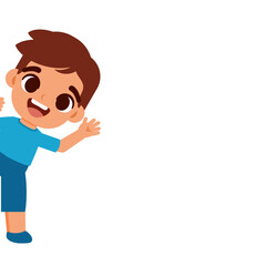 Flat illustration expression of children with happiness go back to school