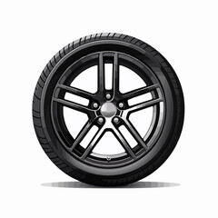 Obraz premium Tire Car Icon Vector Illustration for Automotive Websites, Logo Design, and Applications