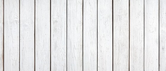 Naklejka premium Lightly Distressed White Wooden Plank Background Ideal for Rustic Decor, Minimalist Designs, or Cottage Style Interior Inspirations and Projects