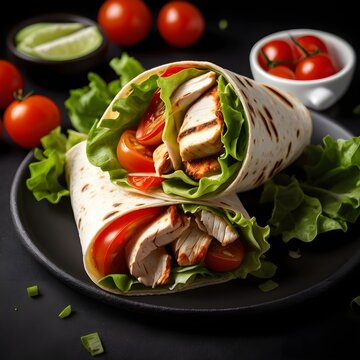 Food chicken wrap image png and jpge