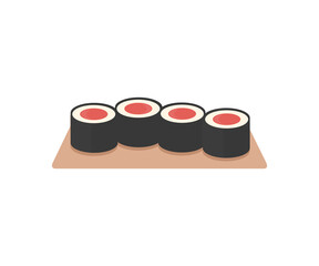Sushi restaurant logo design. Template for sushi restaurant, cafe, delivery or your business works  illustration on transparent background PNG. 
