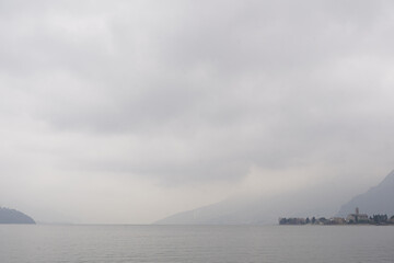 clouds over the lake 