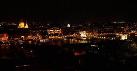 Night shot on the beautiful city of Budapest, capital of Hungary