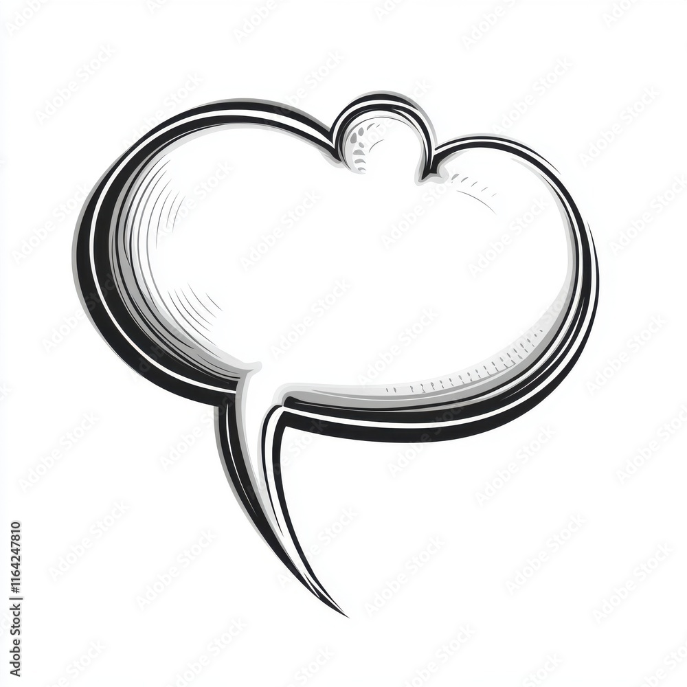 Poster an empty speech bubble illustration, perfect for adding your own text or message.