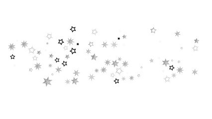 A beautiful abstract background with shimmering silver stars against a black backdrop.