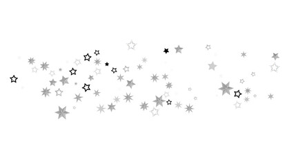 A beautiful abstract background with shimmering silver stars against a black backdrop.