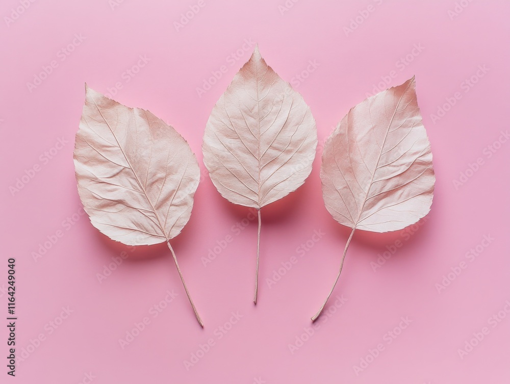 Poster Pink Leaves