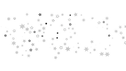 Abstract image of silver stars against a black background.