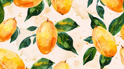 mango seamless pattern wallpaper