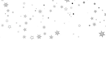 Obraz premium An abstract image featuring white stars scattered against a black background. The stars are arranged in a random pattern, creating a sense of movement and energy.