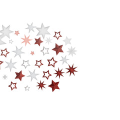 Abstract design with red and white stars on a black background. The stars are arranged in a random pattern, creating a visually appealing abstract image.