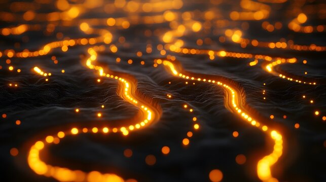 Misjudgment: A Dazzling Glowing Map with Flexuous Paths Crisscrossing in Unexpected Ways