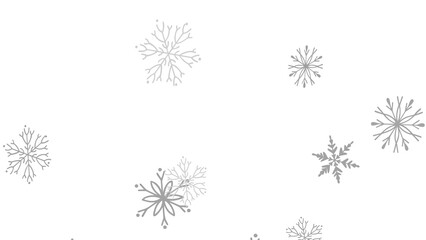 Festive Snow Drift: Captivating 3D Illustration of Descending Christmas Snowflakes