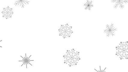 Snowflake Ballet: Exquisite 3D Illustration of Descending Festive Snowflakes in Motion