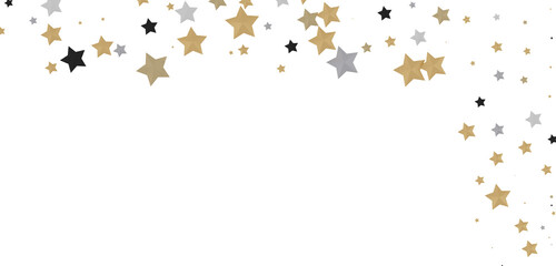 Starstruck Spectacle: 3D Illustration Transports You to a Gold Stars Shower