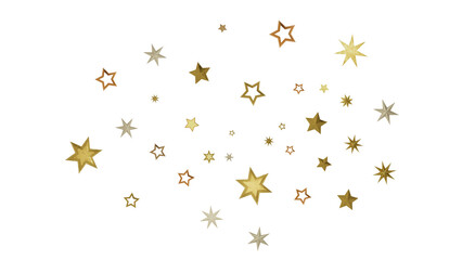 A collection of golden stars scattered across a black background, creating a beautiful and festive atmosphere.