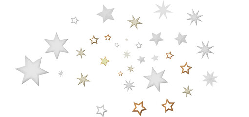 A digital illustration of stars with a black background.