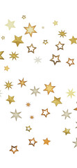 A black background with multiple golden stars, of varying sizes and tones, scattered across the surface.