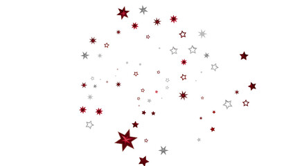 Red and Silver Stars Scatter
