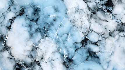 A Dynamic Pastel Hydrodip Marble Shiny Texture Pattern Highlighting Fresh Silver, Black, and Sky Blue Elements