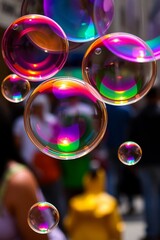 bubbles on black background