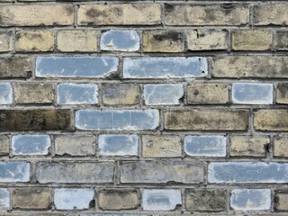 antique brick wall background, ancient brick surface
