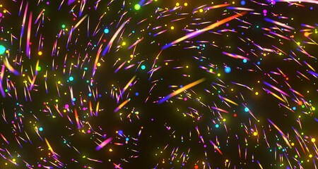 Abstract Colorful Lights and Streaks